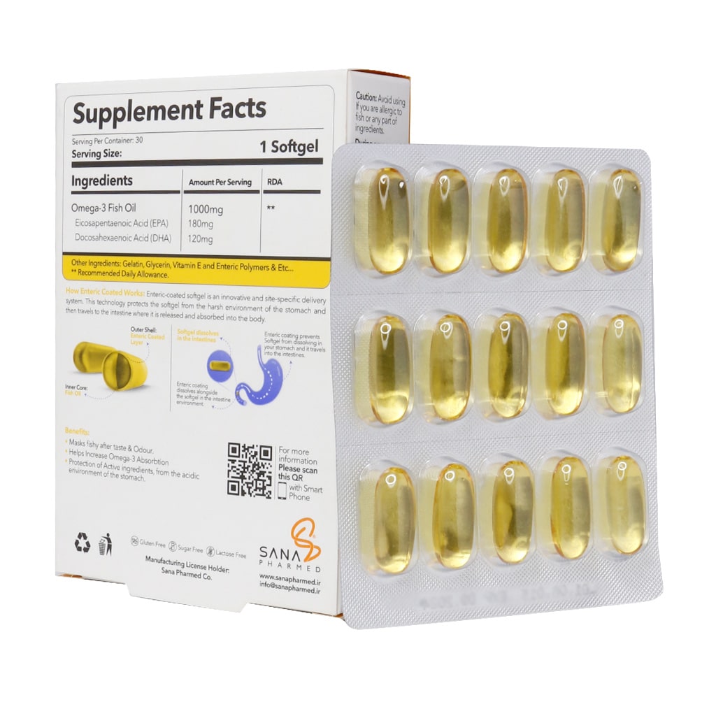 سافت ژل اسمارت امگا ساناویوا 30 عدد-2